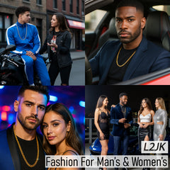 Men's Solid Curb Chain Necklace 6mm 8mm 10mm 30"