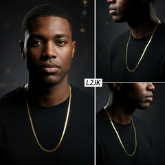 30" Herringbone Necklace 5mm-11mm