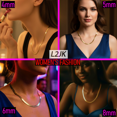 20" Herringbone Necklace 4mm-11mm (Copy)