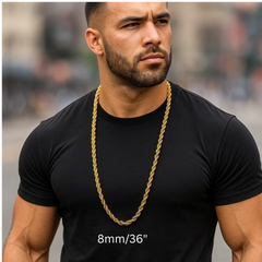 Gold Rope Chain 36" China 2-9mm (Copy)