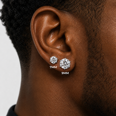 72 Pairs Stainless Steel ROUND CZ Stud Earrings Set | Hypoallergenic 316L Surgical Steel | 7MM & 9MM Cubic Zirconia Earrings for Men & Women