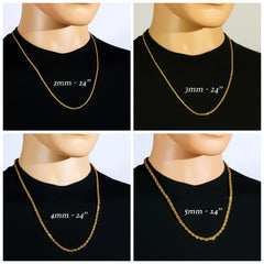 Gold Rope Chain 24" China