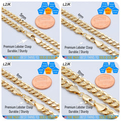 Men's Solid Concave Chain Necklace 5mm-10mm 30" IN.