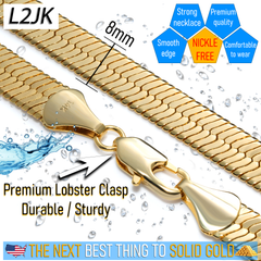 24" Herringbone Necklace 4mm-11mm