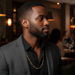 6 MM/24" FIGARO LINK CHAIN NECKLACE 14K REAL GOLD FILLED