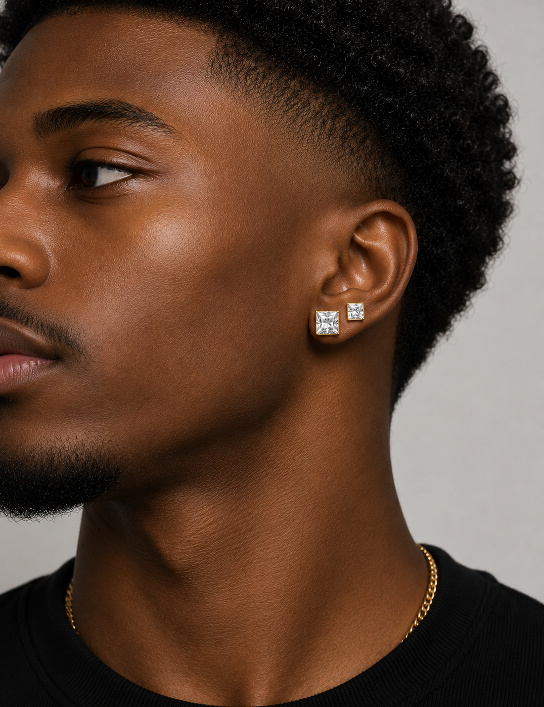 72 Pairs GOLD SQUARE CZ Stud Earrings Set | Hypoallergenic 316L Surgical Steel | 7MM & 9MM Cubic Zirconia Earrings for Men & Women (Copy) (Copy)