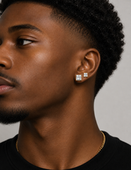 72 Pairs GOLD SQUARE CZ Stud Earrings Set | Hypoallergenic 316L Surgical Steel | 7MM & 9MM Cubic Zirconia Earrings for Men & Women (Copy) (Copy)