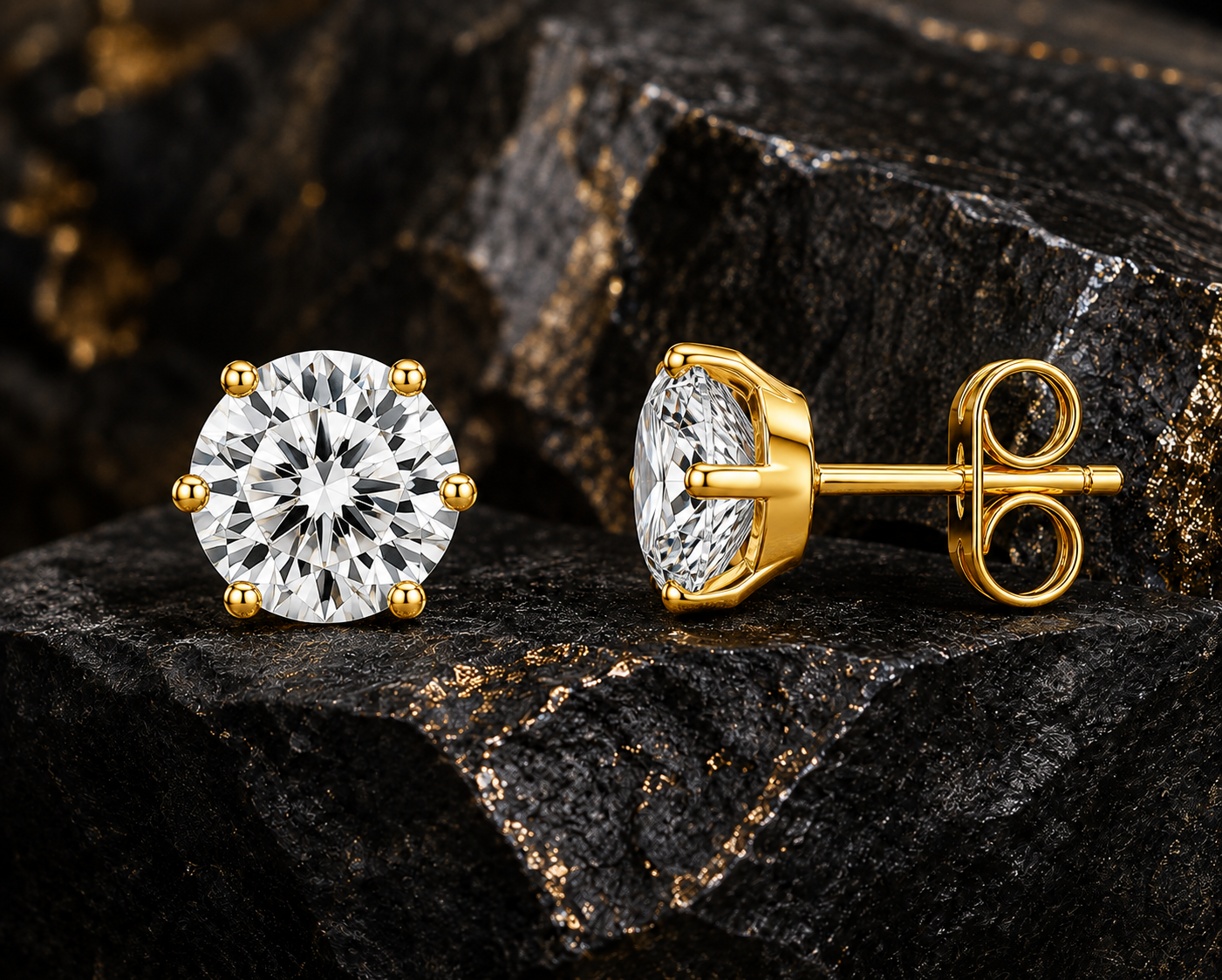 72 Pairs GOLD CZ Stud Earrings Set | Hypoallergenic 316L Surgical Steel | 7MM & 9MM Cubic Zirconia Earrings for Men & Women (Copy)
