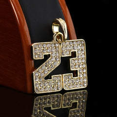 23 & Cherry Shoe Pendant Men's Gold Plated 24" Rope Chain Hip-Hop Necklace