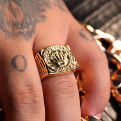18k Gold Crown Ring Plated