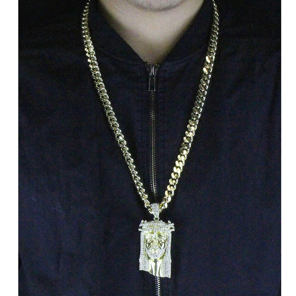 Gold Jesus Thorn Head  NECKLACE