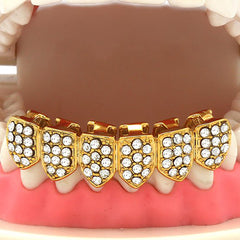 GOLD BOTTOM GRILLZ FULLY ICE OUT