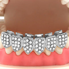 SILVER BOTTOM GRILLZ FULLY ICED