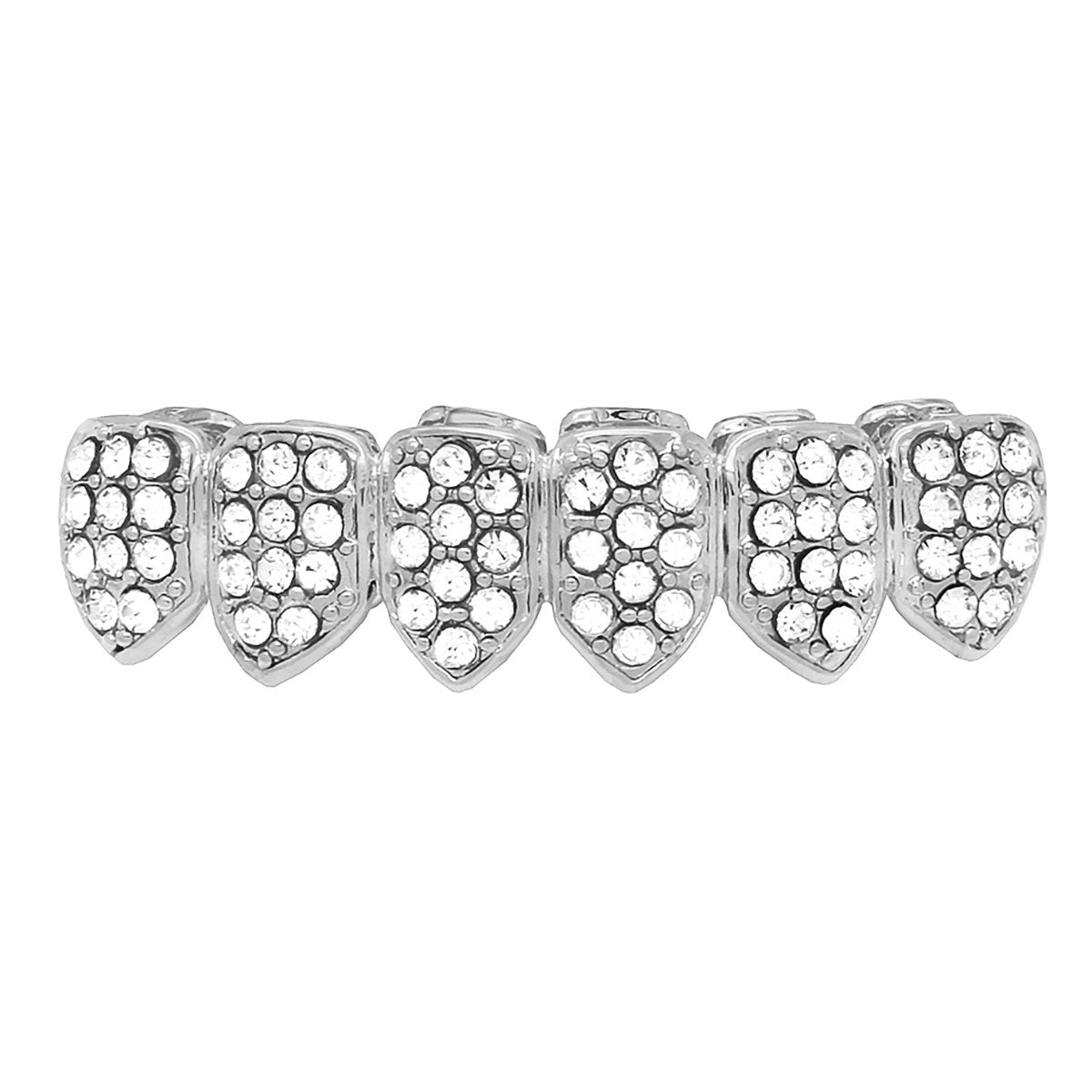 GRILLZ SET SILVER FULLY STONE