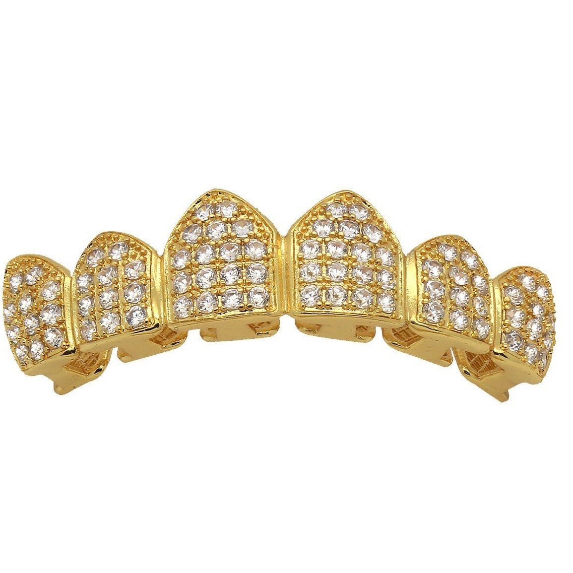 GRILLZ SET GOLD CZ FULLY ICED OUT