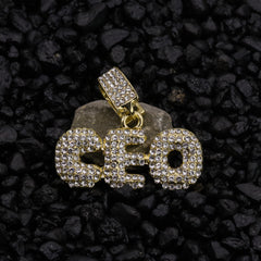 Ceo Pendant 24" Rope Chain Hip Hop Style 18k Gold Plated