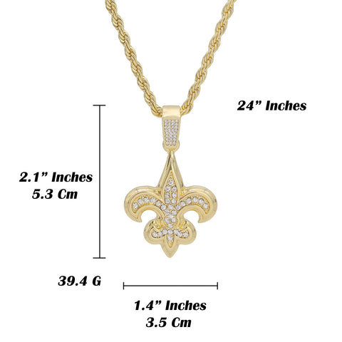 Cz Royal Symbol Pendant Rope Chain Men's Hip Hop 18k Cz Jewelry Necklace Choker