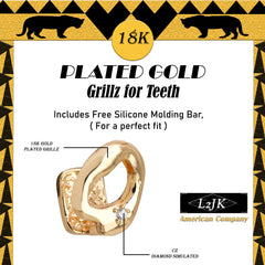 Single Tooth Iced 18k Gold Plated