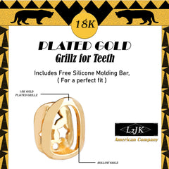 Single Tooth Hollow 18k Gold Plated