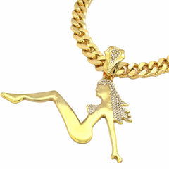 GOLD SEXY GIRL NECKLACE