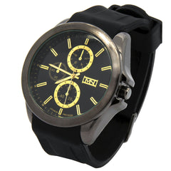 Mark Naimer Black Silicone Band Watch