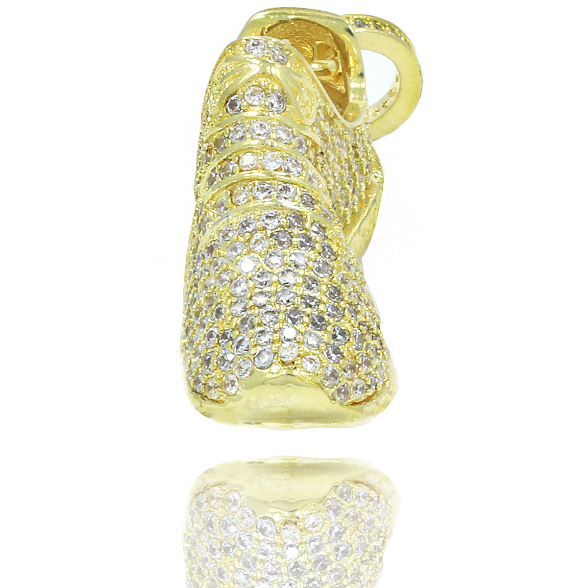 Brass fully CZ Shoe Gold Plated Pendant