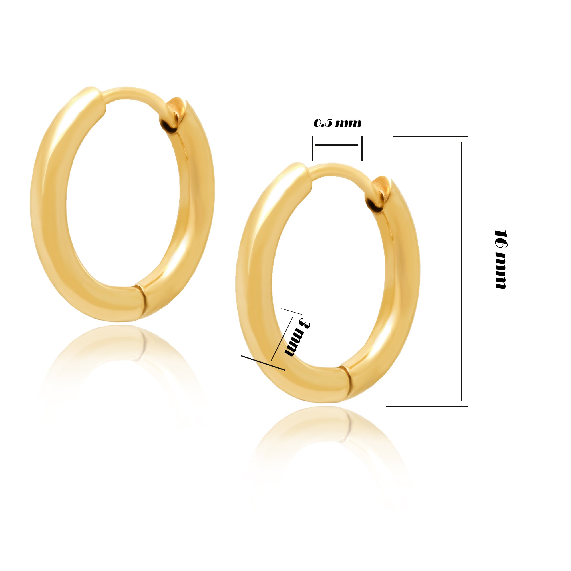 Gold Plated "Young Baby Never Broke Again 38" 24" Rope Chain/Stainless Steel Huggie Hoop Thin Earrings