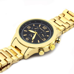 Gold Montres Carlo Metal Band Watch