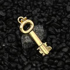 Skeleton Key Pendant 24" Rope Chain Hip Hop 18k Jewelry Necklace