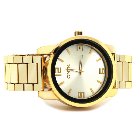 Gold ONYK G# Metal Band Watch
