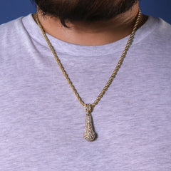 Microphone Pendant 24" Rope Chain Hip Hop 18k Jewelry