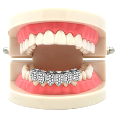 SILVER BOTTOM GRILLZ FULLY ICED