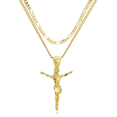 Virgin Mary Temple Diamond Cut Pendant Cuban / Franco Choker Chain 14k Gold Plated