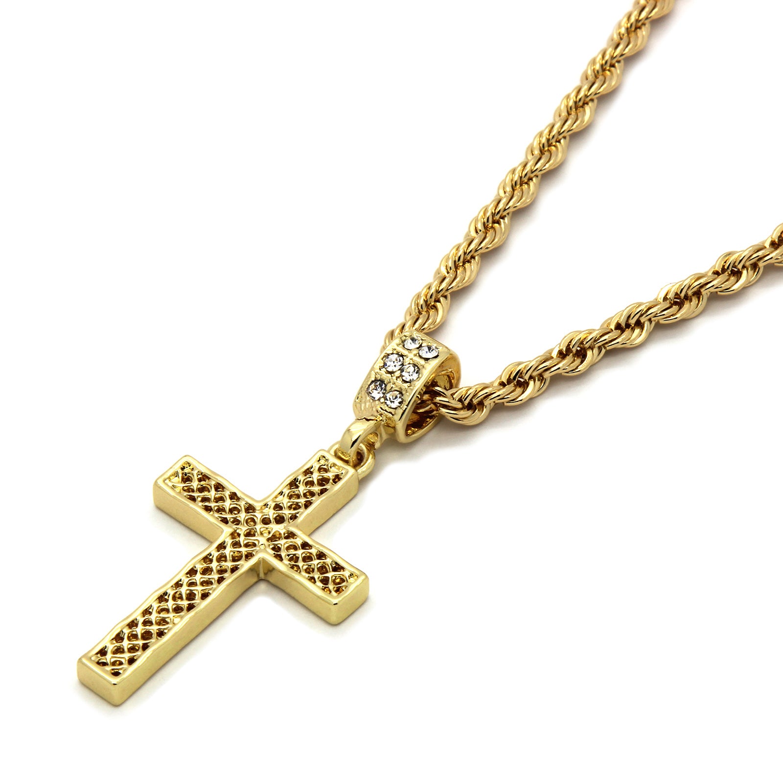 Net Cross Pendant Necklace