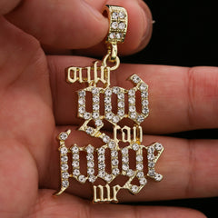 Men's 14k Gold Plated Cz O.G.C.J.M Pendant 6mm 24" Frost Cuban Chain Necklace