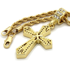 Net X Cross Pendant Necklace