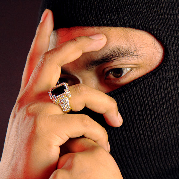 Hip Hop Black Ruby Pimp Ring Collection | BlingKingStar