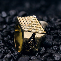 Pyramid Ring 14k Gold Plated