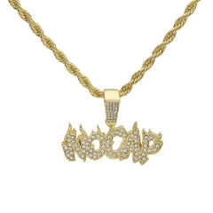 Hip Hop NO CAP Pendant 18k Gold Plated Rope Necklace with Cubic Zirconia Simulated Diamond for Men Women…