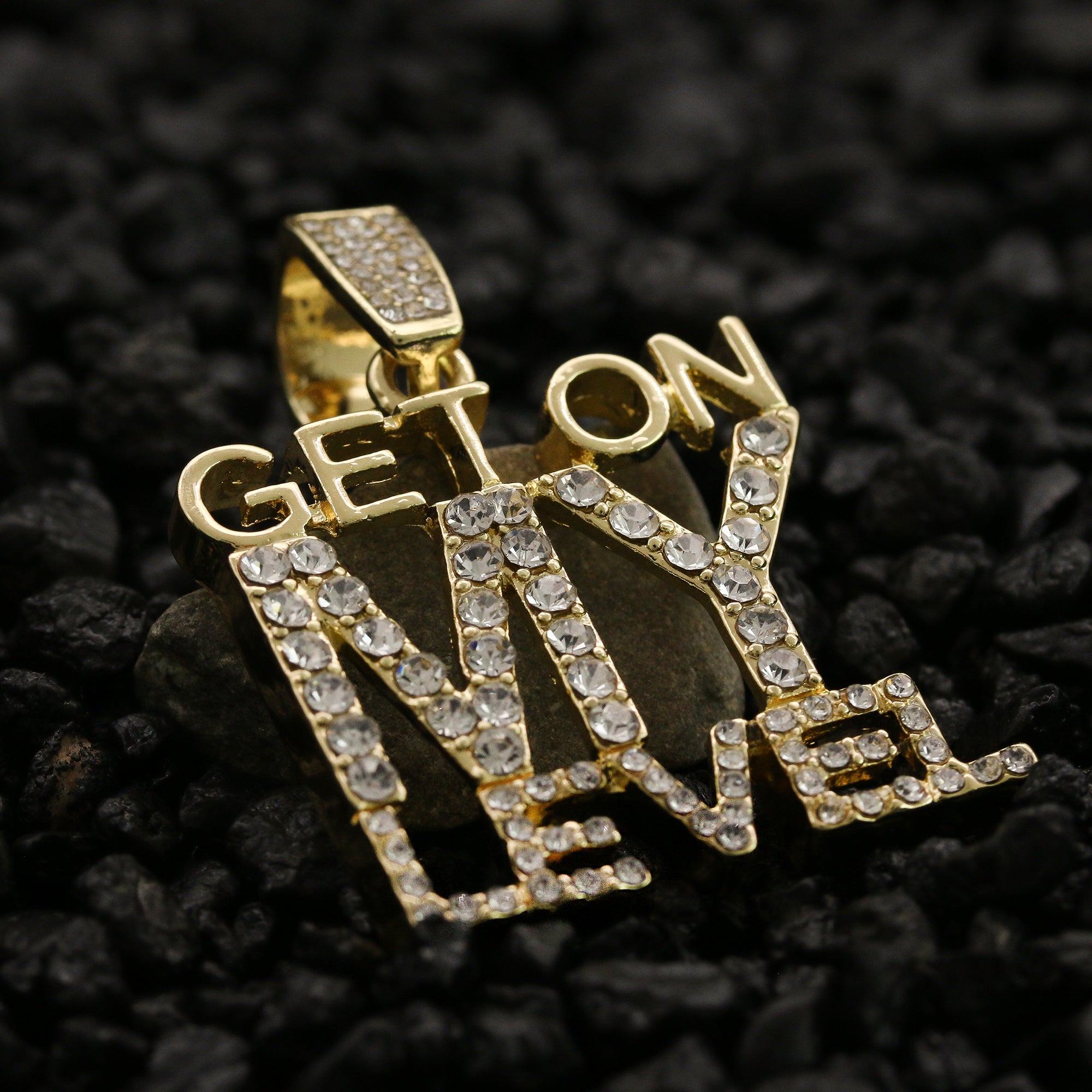 Get On My Level Pendant Rope Chain Men's Hip Hop 18k Cz Jewelry Necklace Choker