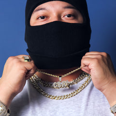 Cray Pendant Rope Chain Men's Hip Hop 18k Cz Jewelry Necklace