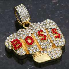 BOSS PENDANT WITH GOLD ROPE CHAIN