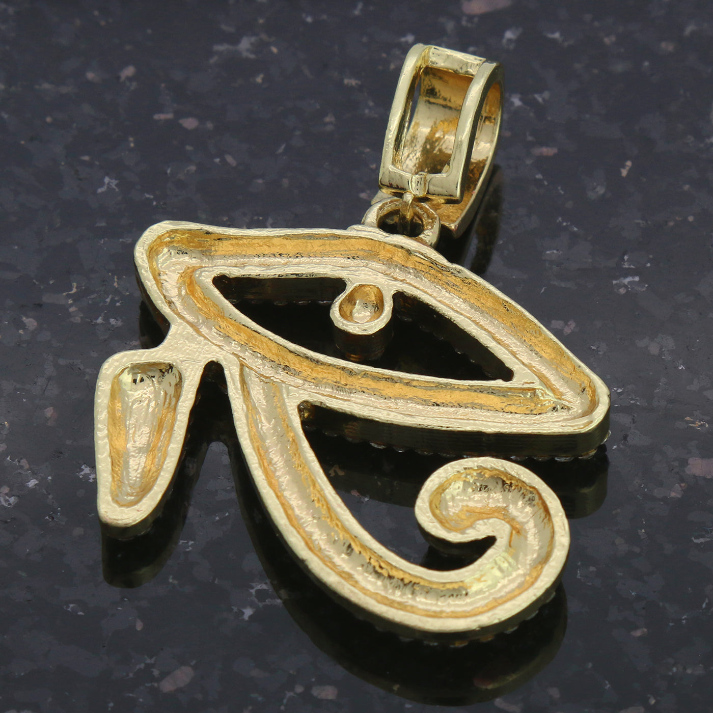 Eye Horus Pendant with Gold Rope Chain