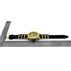Gold Ice Out Techno Pave Moving Dial Watch