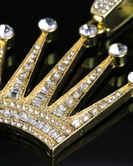 Iced Crown Pendant Only Jewelry Hip Hop Style 18k Gold Plated