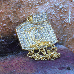 Copy of Basketball Net Pendant Only Jewelry Hip Hop Style 18k Gold Plated