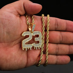 Copy of Drip #23 Pendant 24" Rope Chain Men's 18k Gold Plated Jewelry