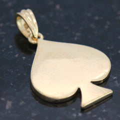 Poker Card Pendant with Gold Rope Chain