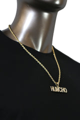 HUNCHO THE BOSS  Pendant with Gold Rope Chain