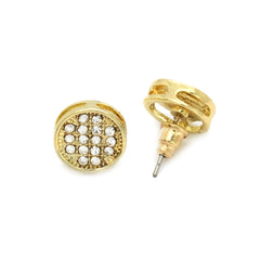 Cz Round Stud GOLD FILLED EARRINGS
